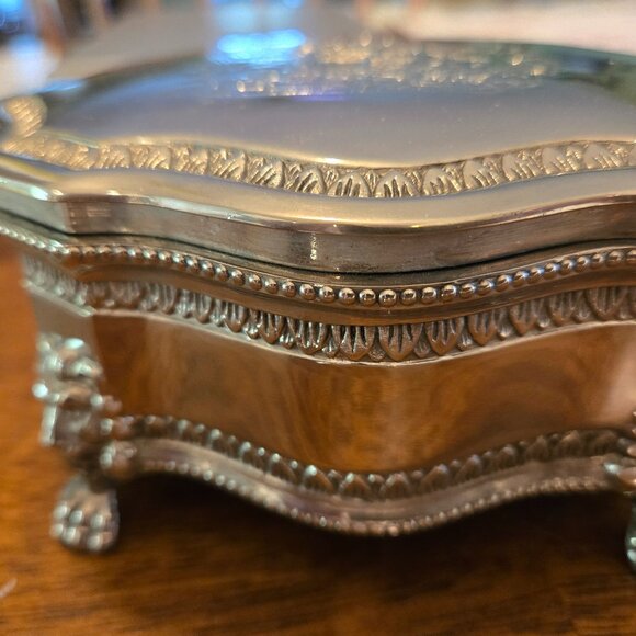 Silver Plated Jewelry Box by International Silver Company - Picture 3 of 14